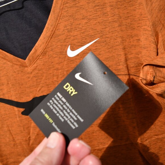 Womens NIKE DRY Dri-Fit Slim fit TOP Texas Longhorns ORANGE/Black Sizes S-XXL - Picture 4 of 7